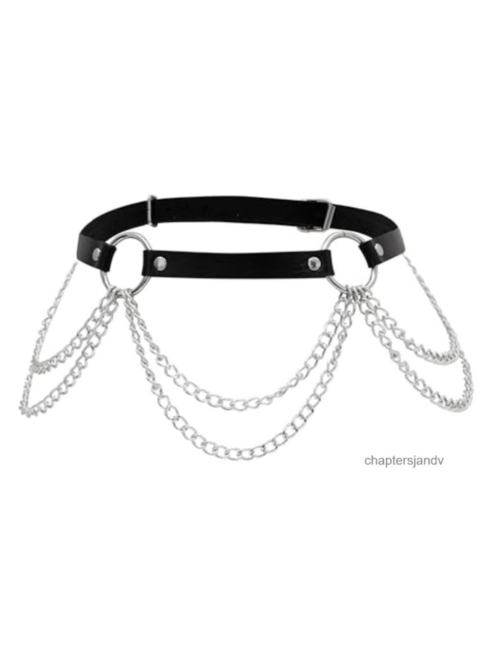 PU Leather Waist Chain Belt Goth Punk Emo Grunge Adjustable Cosplay